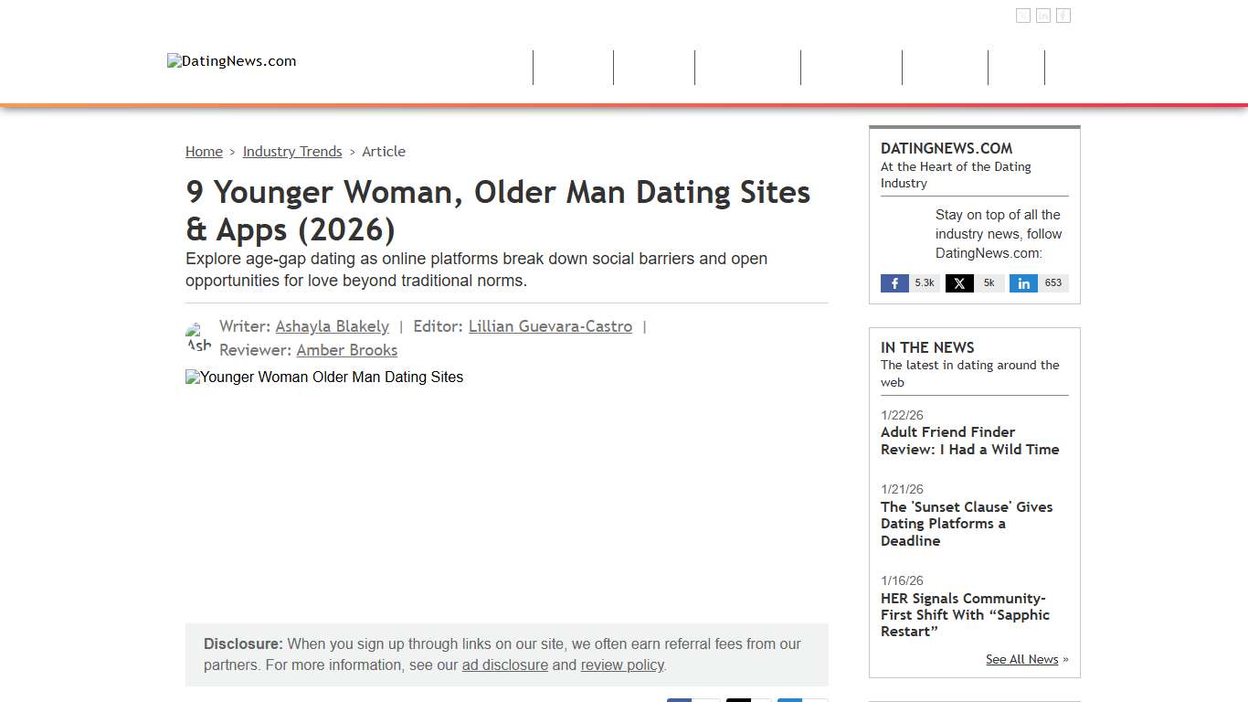 9 Younger Woman, Older Man Dating Sites & Apps (2026)