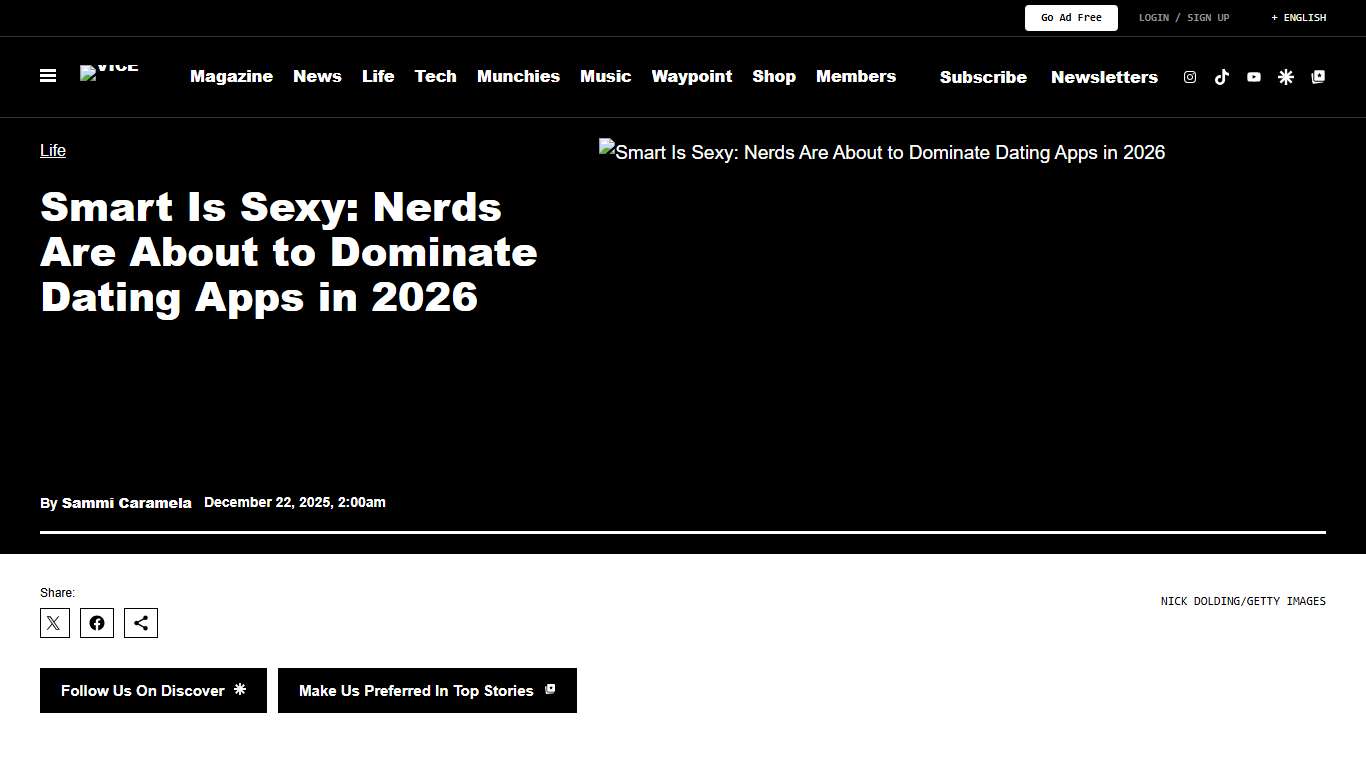 Smart Is Sexy: Nerds Are About to Dominate Dating Apps in 2026